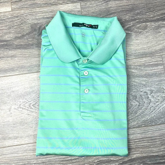 RLX Ralph Lauren Other - MENS RLX RALPH LAUREN STRIPE SHORT SLV GOLF POLO 205